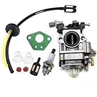 Los mejores  - Queta para carburador para Motor de desbrozadora 52 CC 49 CC 43 CC- Kit Carbu con Junta- Tubo- Bujía y Filtro de…